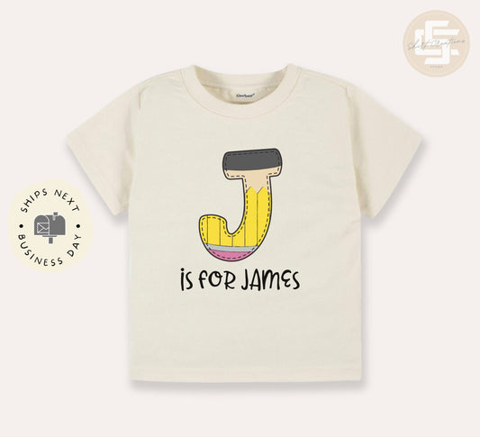 Personalized first day of school Toddler TShirt, Back to school  kids shirt, Monogram back to school Tee.