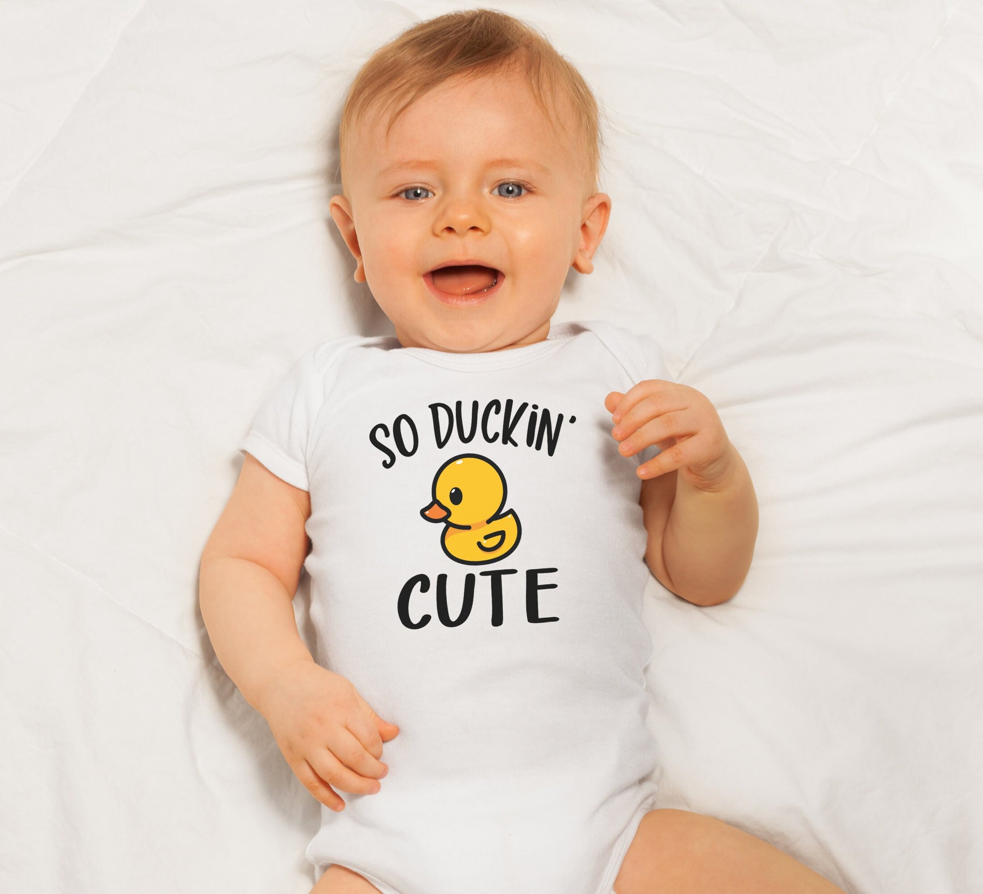 So duckin' cute Baby Onesie®, duck baby Onesie®, Duckling baby body animal cute baby