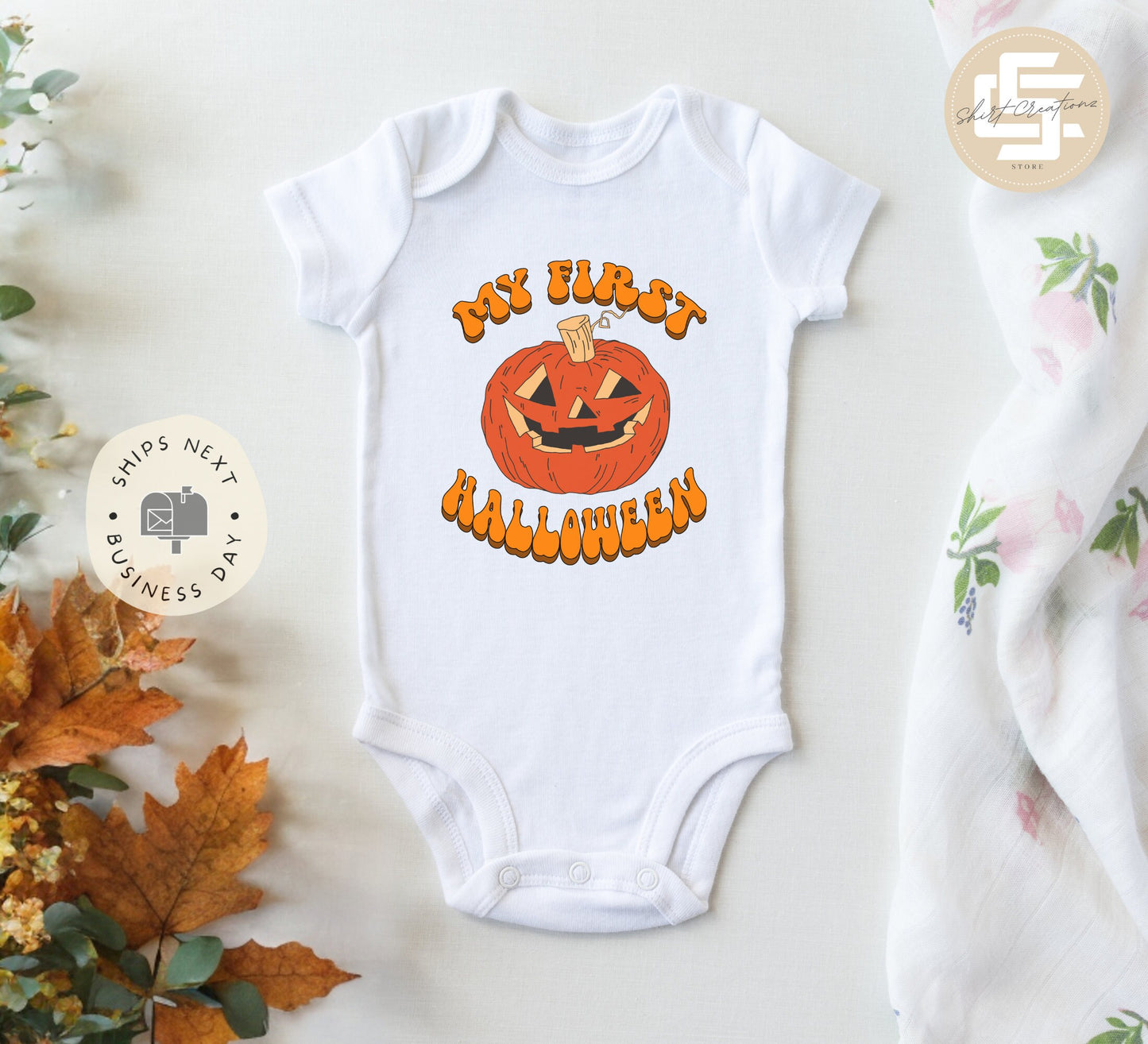 My first Halloween Onesie®, Halloween baby Onesie®, Halloween baby body suit. cute baby gift.