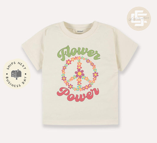 Flower power Toddler TShirt, Peace kids shirt, fall natural toddler Tee.