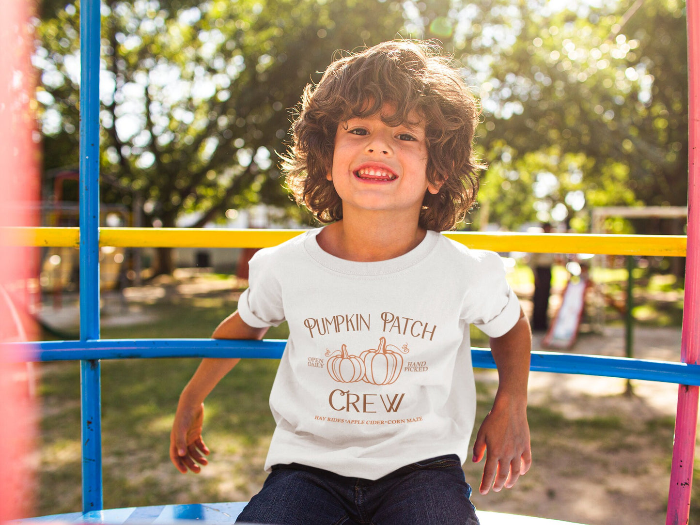 Pumpkin patch crew Toddler TShirt, Pumpkin kids shirt, Halloween natural toddler Tee.