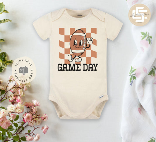 Game day Baby Onesie®, Football baby Onesie®, Tis the season baby body suit. cute baby gift.