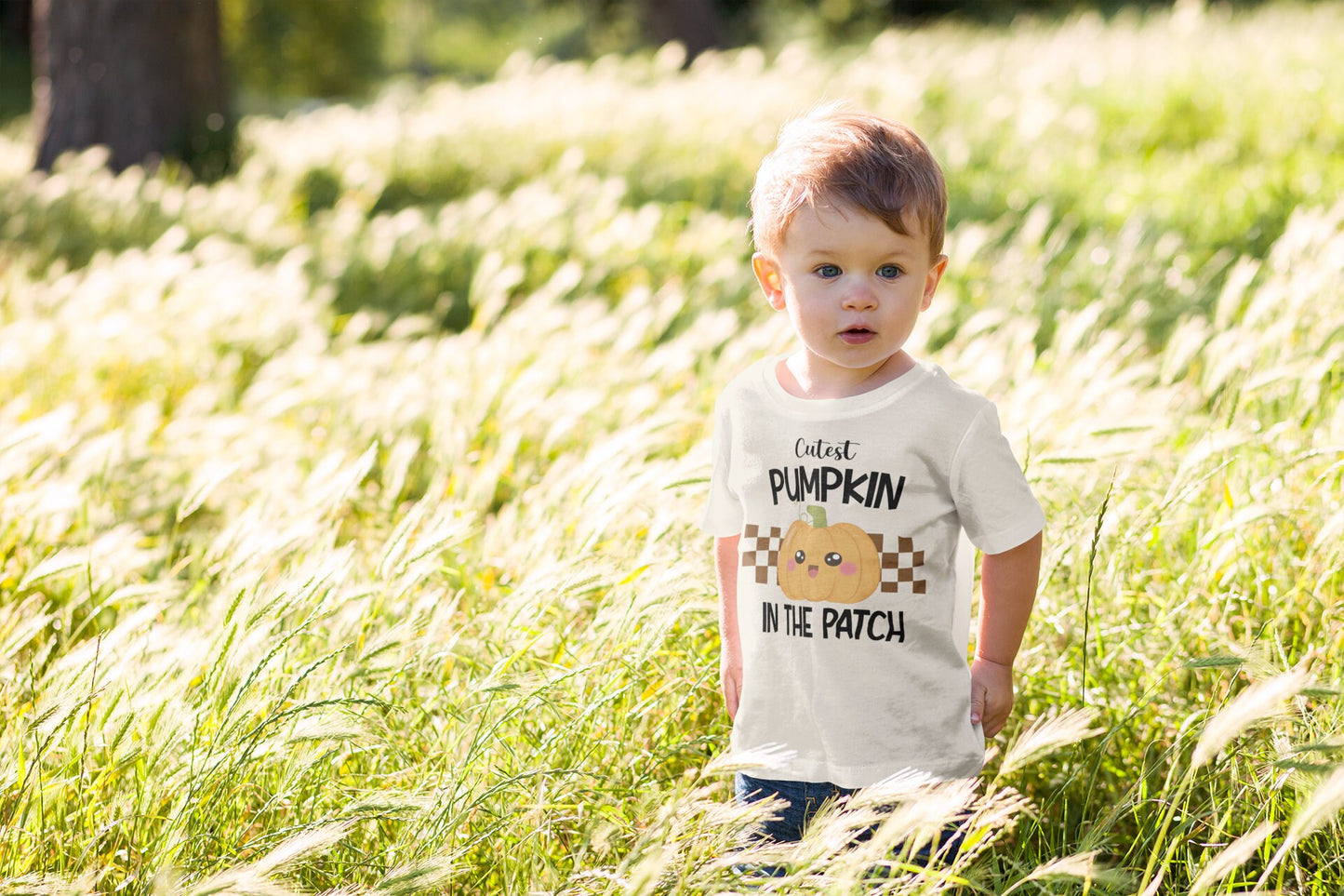 Cutest pumpkin in the patch Toddler TShirt, Pumpkin Patch kids shirt, fall natural toddler Tee.