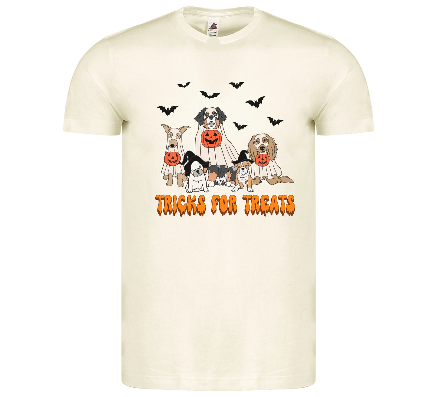 Tricks for Treats Halloween Shirt, Halloween dogs T-shirt, Ghost dog Tee. Dog lover gift. spooky season dog shirt.