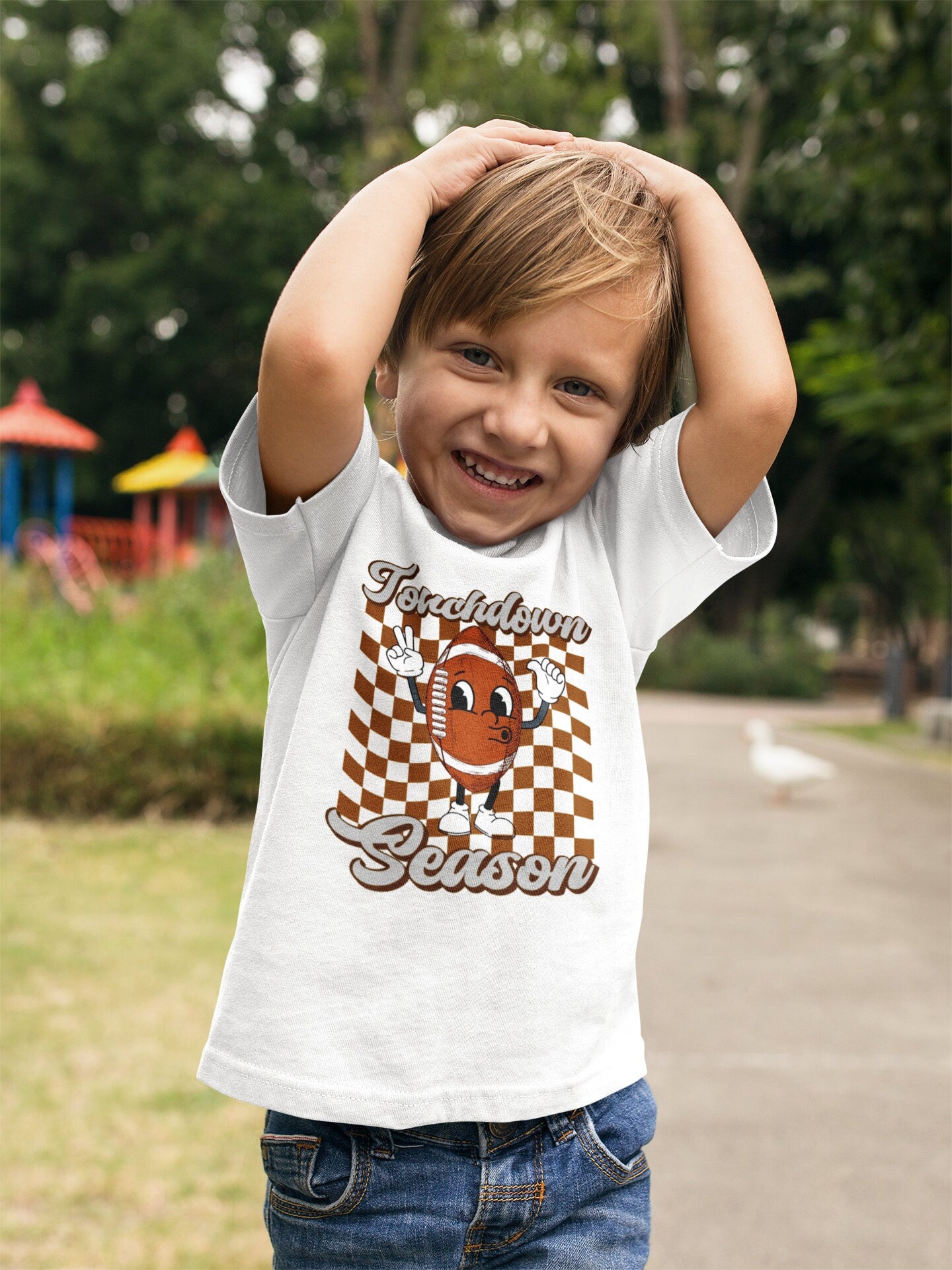 Touchdown Season Toddler TShirt, Game day kids shirt, football natural toddler Tee.