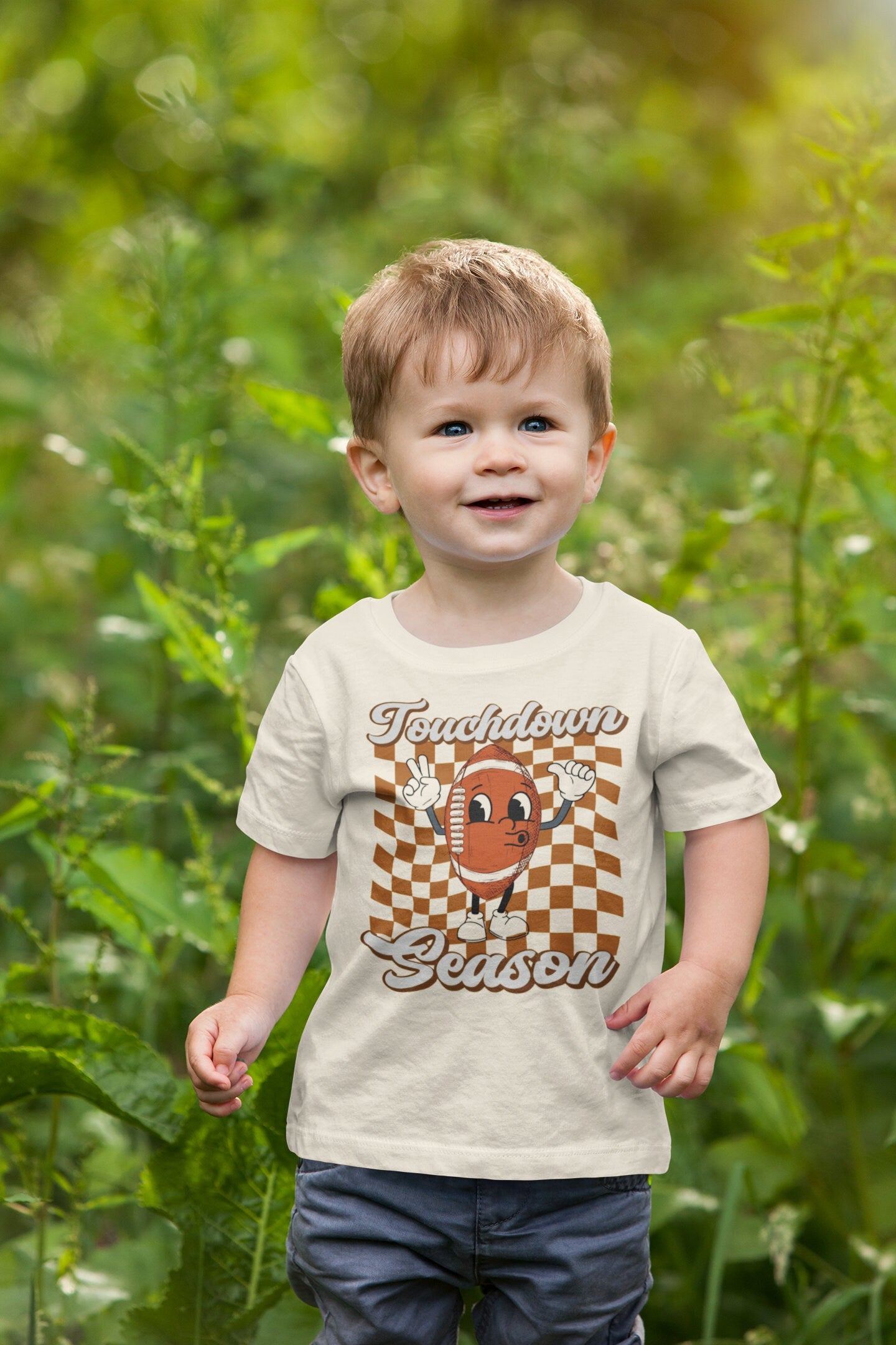 Touchdown Season Toddler TShirt, Game day kids shirt, football natural toddler Tee.