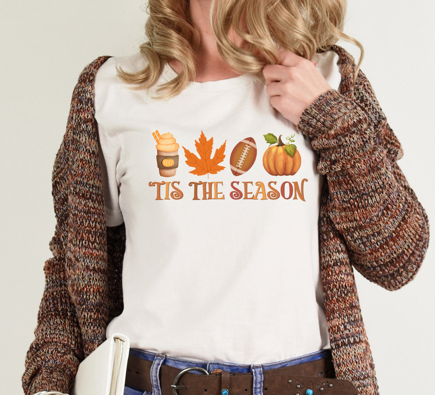 Tis the Season Shirt, Thanksgiving T-shirt, Fall season Tee. Game day fall shirt, Pumpkin football shirt