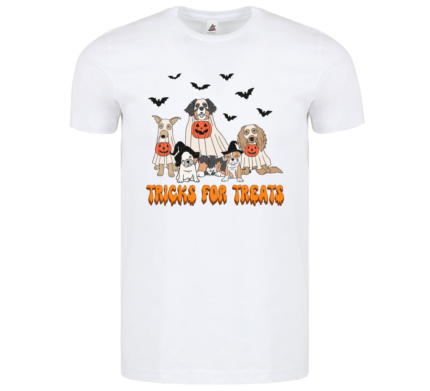 Tricks for Treats Halloween Shirt, Halloween dogs T-shirt, Ghost dog Tee. Dog lover gift. spooky season dog shirt.