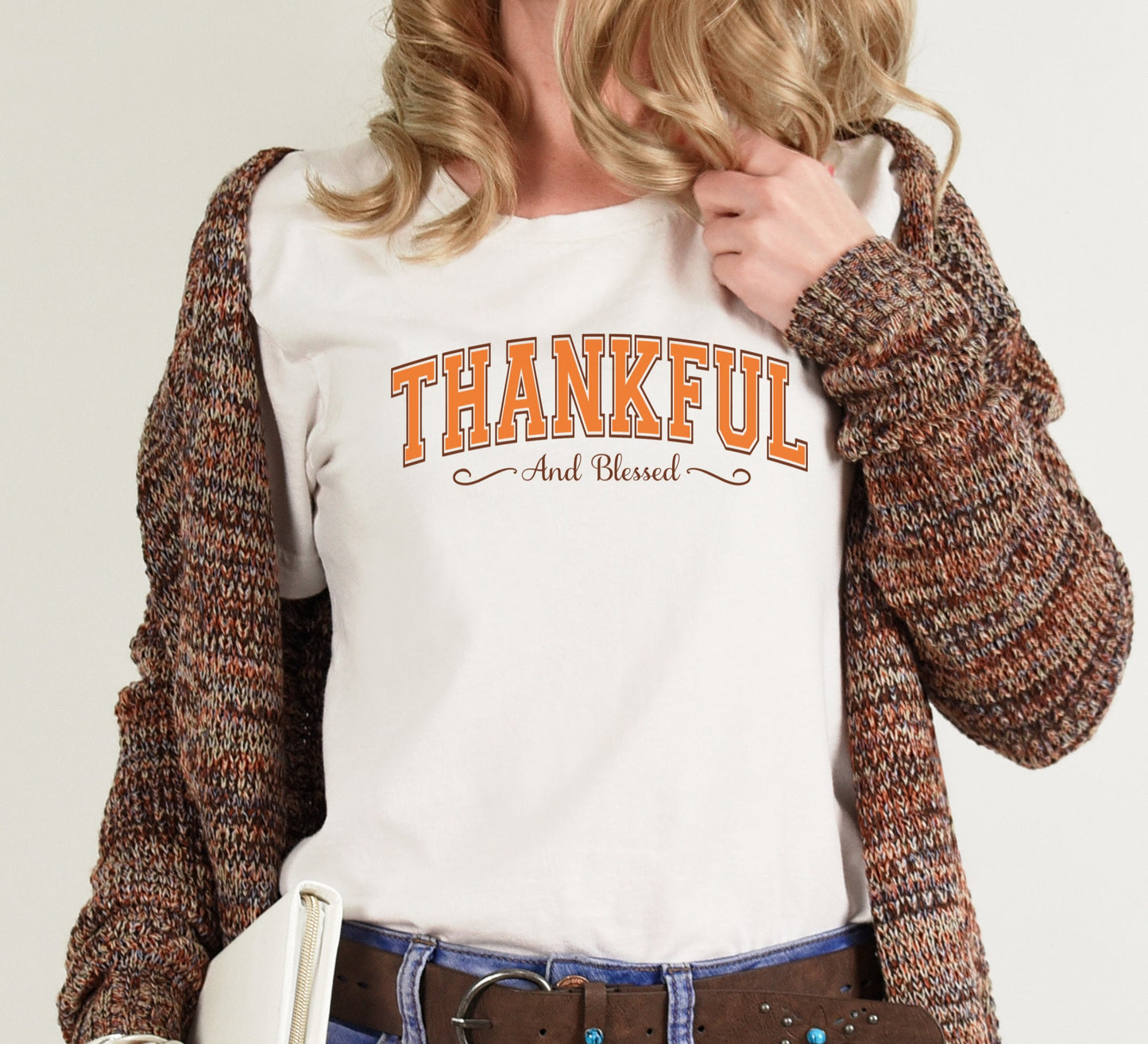 Thankful and blessed Shirt, Thanksgiving T-shirt, Fall season Tee, Autumn leaves T-shirt.