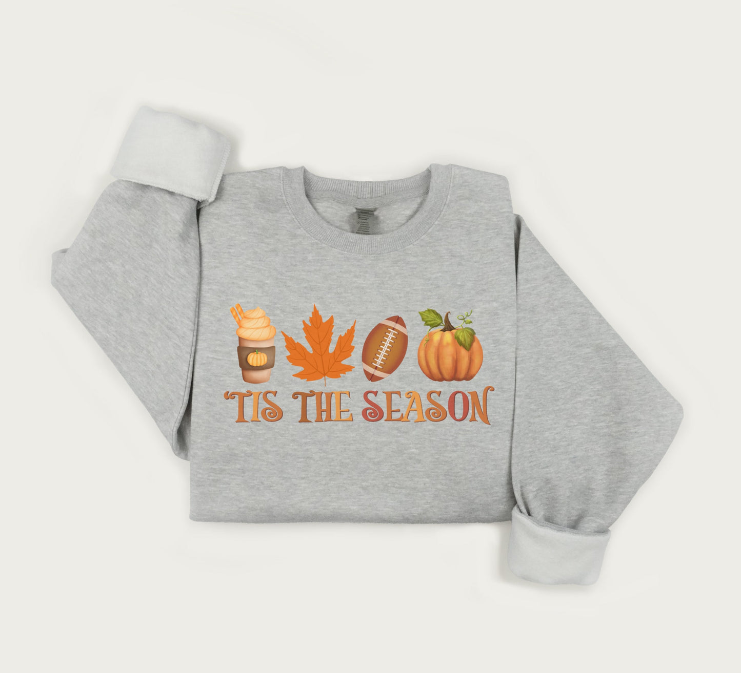 Tis the season fall sweatshirt, Cute fall sweater, Thanksgiving crewneck sweatshirt, Xmas gift sweater.