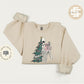Sorta merry sorta scary xmas sweatshirt, Cute Christmas sweater, Christmas tree crewneck sweatshirt, Xmas gift sweater.