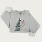 Sorta merry sorta scary xmas sweatshirt, Cute Christmas sweater, Christmas tree crewneck sweatshirt, Xmas gift sweater.