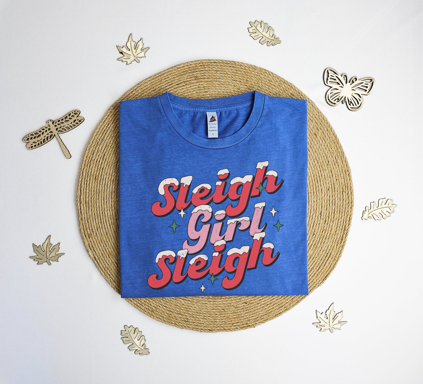 Sleigh girl sleigh Christmas Vintage T-Shirt, Christmas tee shirt, Xmas shirt, xmas gift T-shirt, Vintage tee shirt.