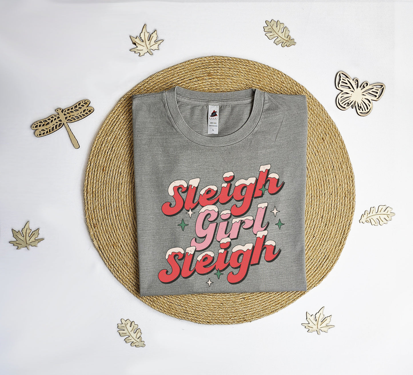 Sleigh girl sleigh Christmas Vintage T-Shirt, Christmas tee shirt, Xmas shirt, xmas gift T-shirt, Vintage tee shirt.