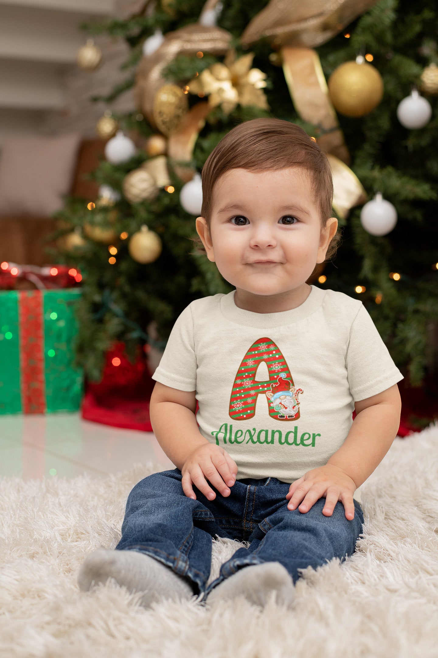 Personalized Christmas Name Shirt, Custom Kids Christmas Name Shirt, Kids Christmas Monogram shirt, Kids Toddler Christmas Shirt