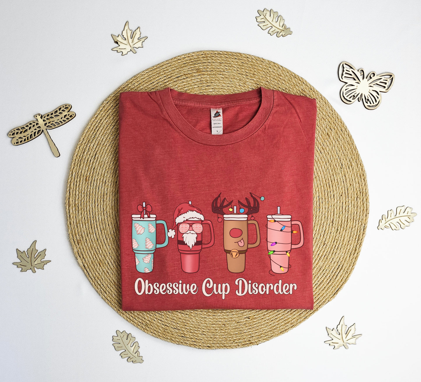 Obsessive cup disorder Christmas Vintage T-Shirt, Christmas tee shirt, Xmas shirt, xmas gift T-shirt, Vintage tee shirt.