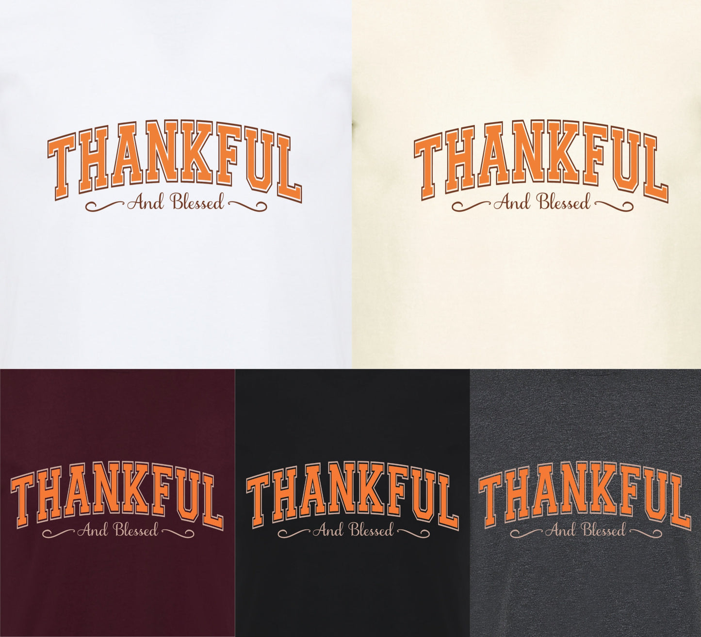 Thankful and blessed Shirt, Thanksgiving T-shirt, Fall season Tee, Autumn leaves T-shirt.