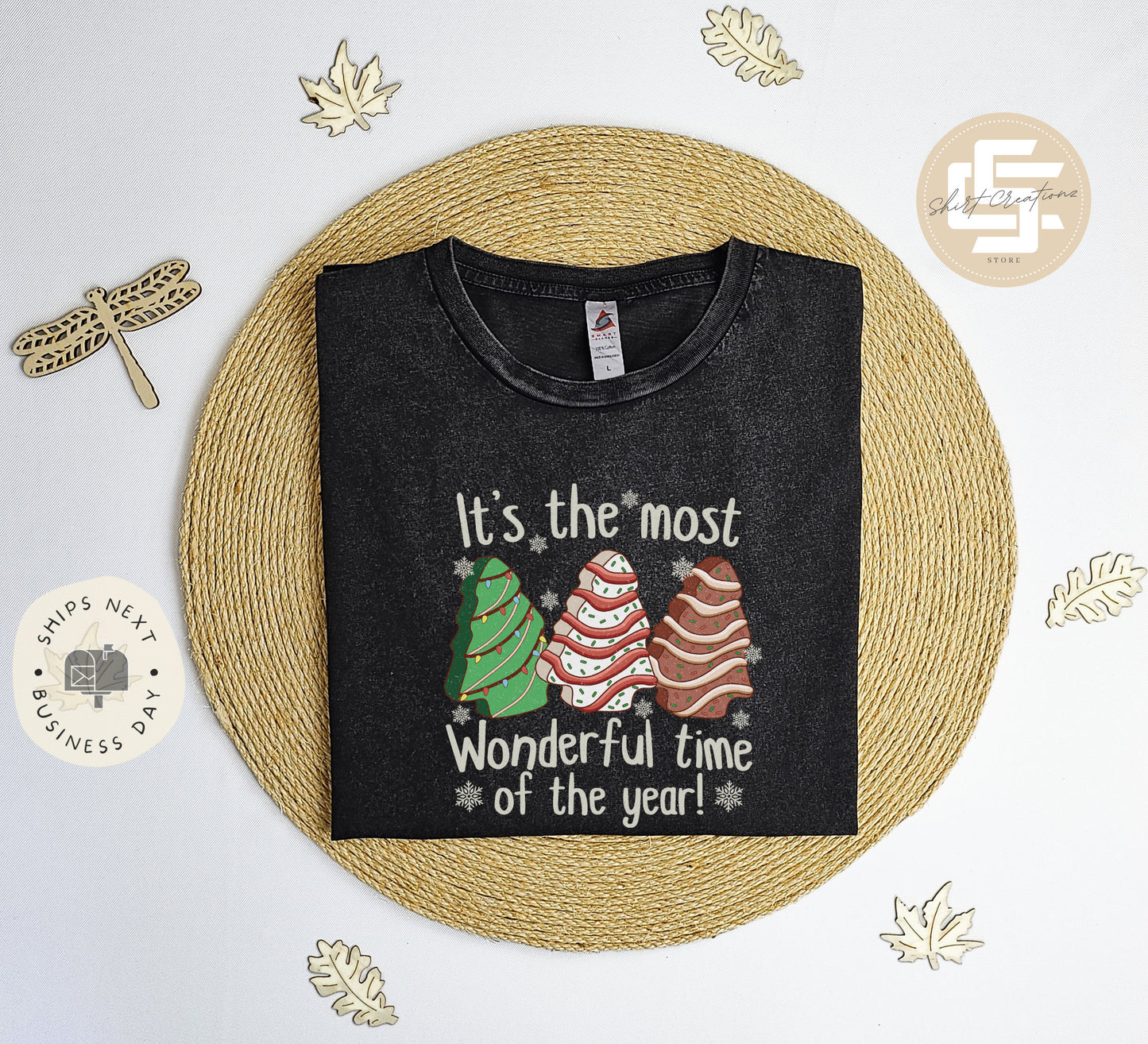 It's the most wonderful time of the year Vintage T-Shirt, Retro Christmas tee shirt, Xmas tree cake shirt, xmas gift T-shirt.