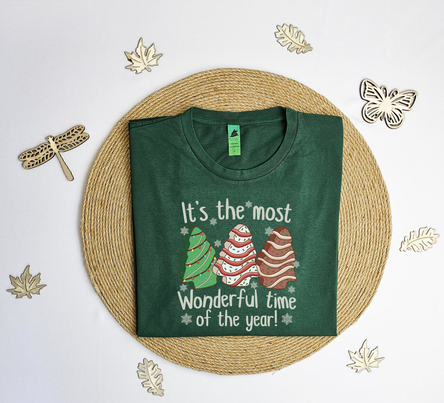 It's the most wonderful time of the year Vintage T-Shirt, Retro Christmas tee shirt, Xmas tree cake shirt, xmas gift T-shirt.