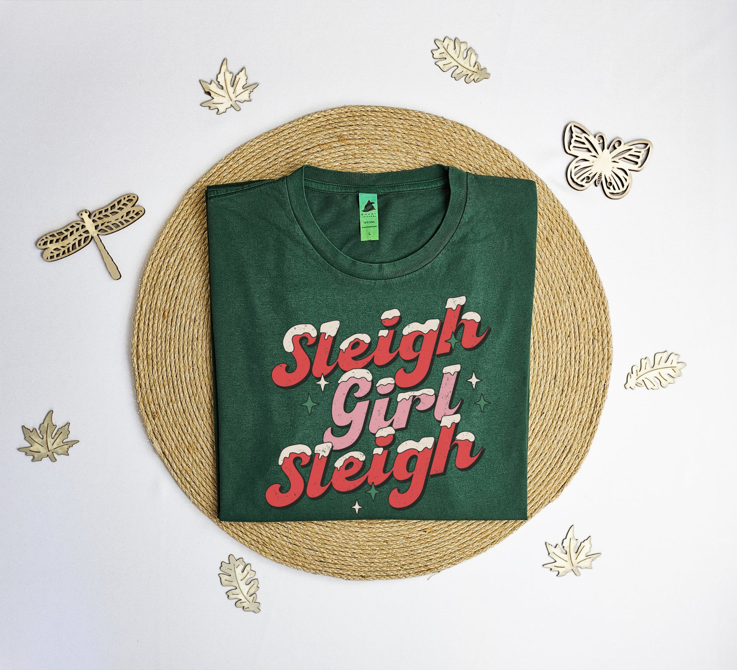 Sleigh girl sleigh Christmas Vintage T-Shirt, Christmas tee shirt, Xmas shirt, xmas gift T-shirt, Vintage tee shirt.