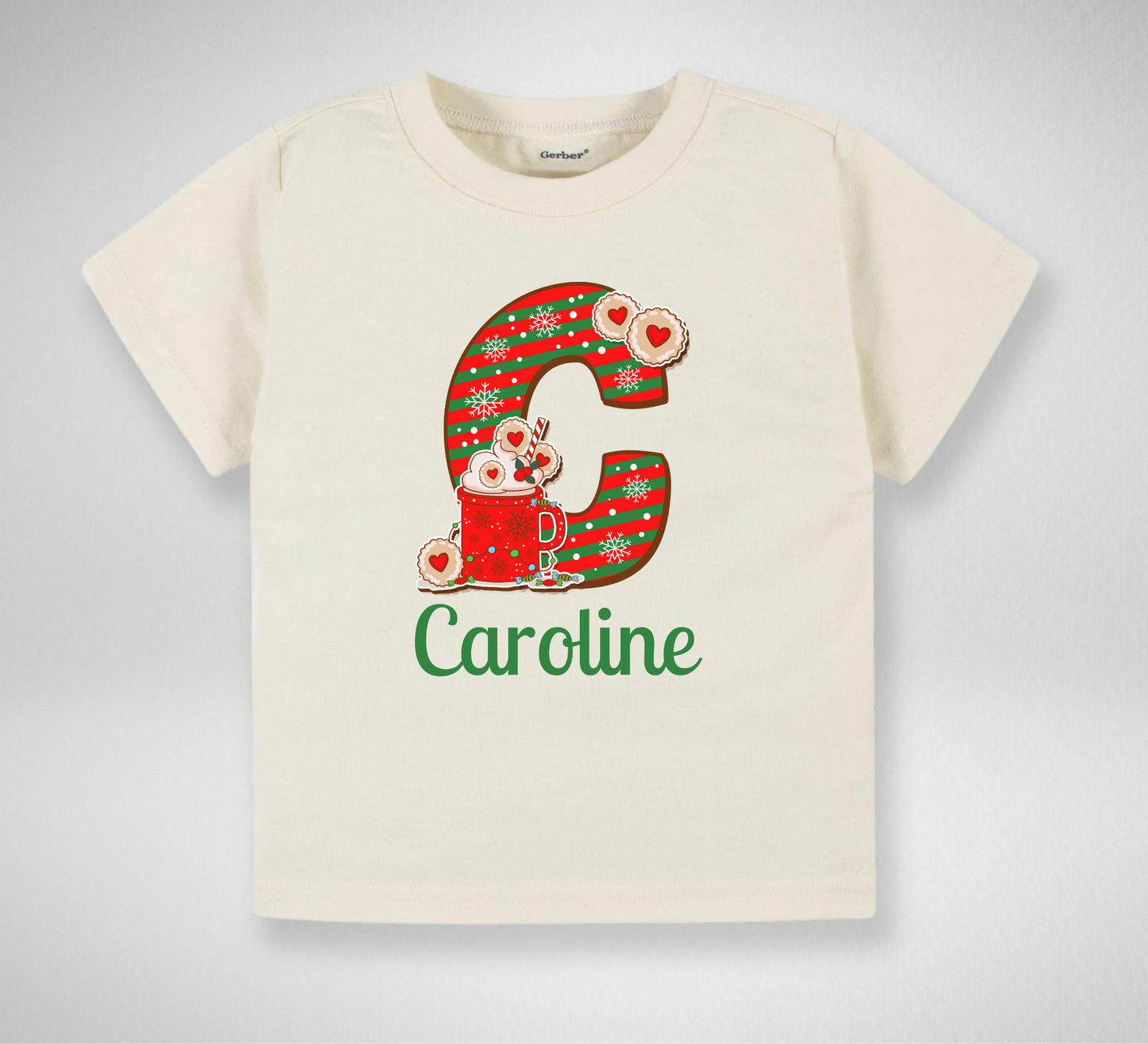 Personalized Christmas Name Shirt, Custom Kids Christmas Name Shirt, Kids Christmas Monogram shirt, Kids Toddler Christmas Shirt