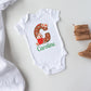 Personalized Christmas Baby Onesie®, Monogram Christmas baby Onesie®,  baby announcement body suit. Christmas baby gift.