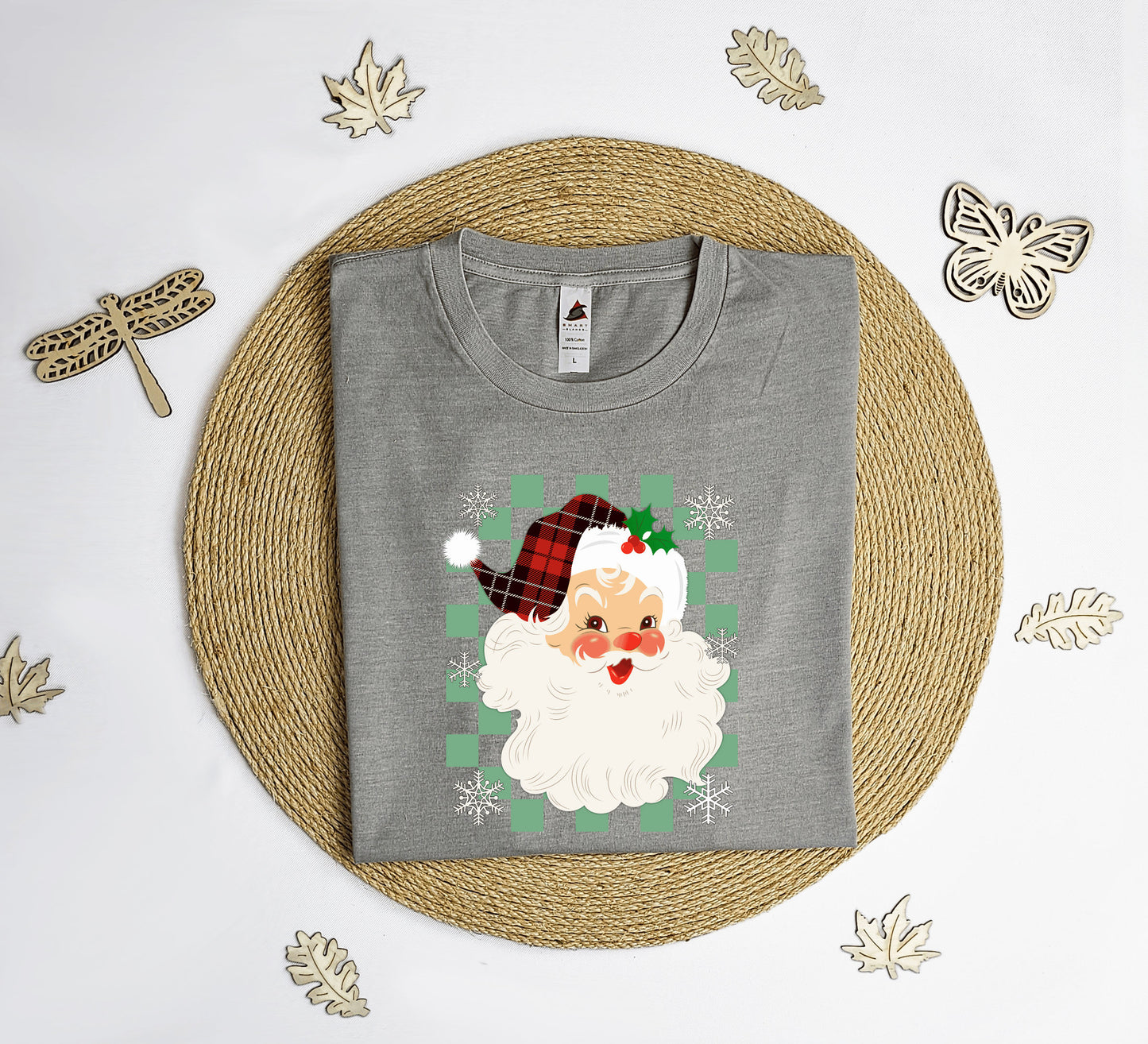 Santa Christmas Vintage T-Shirt, Retro Christmas tee shirt, Xmas Santa Claus shirt, xmas gift T-shirt, Vintage tee shirt.