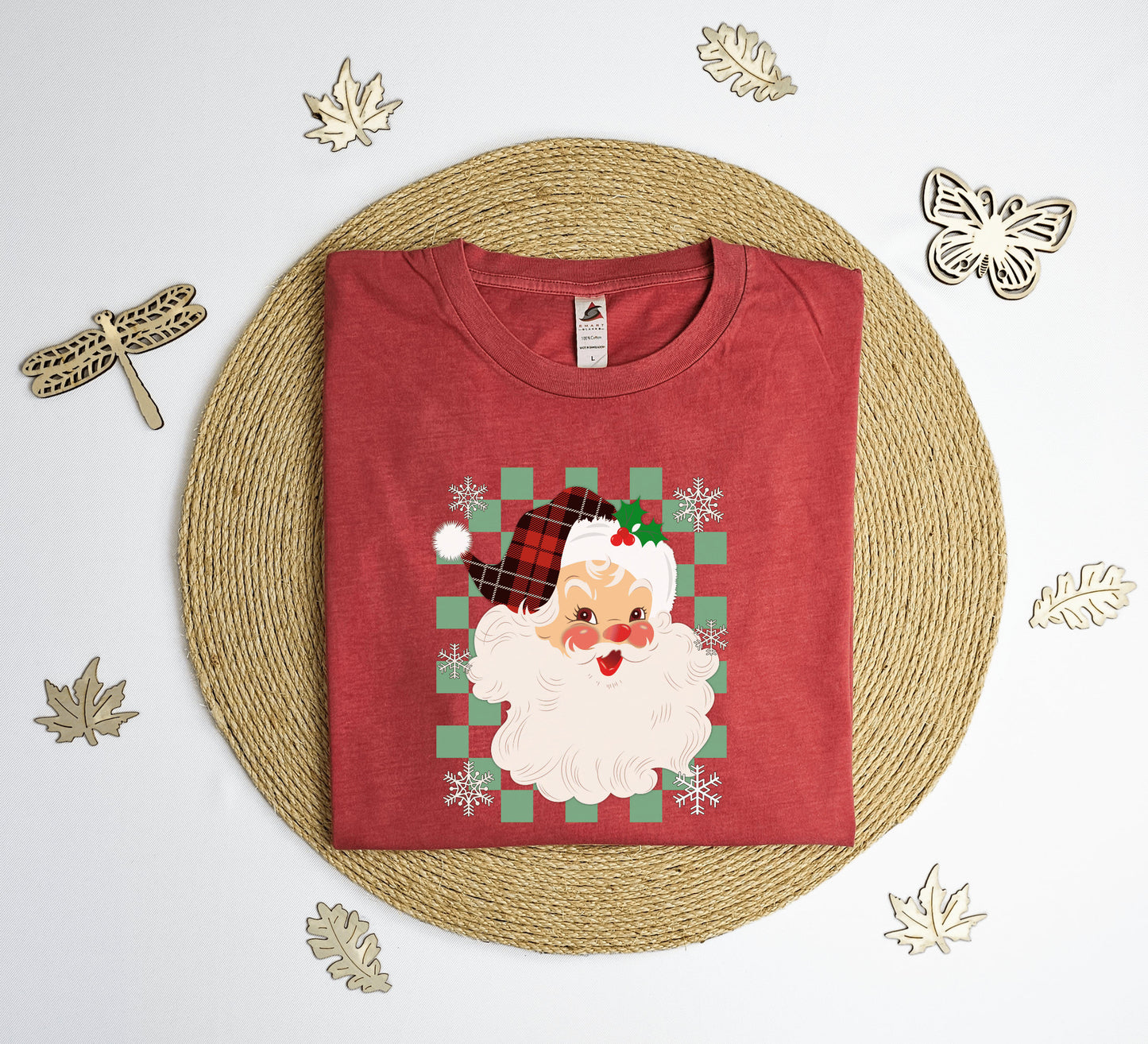 Santa Christmas Vintage T-Shirt, Retro Christmas tee shirt, Xmas Santa Claus shirt, xmas gift T-shirt, Vintage tee shirt.