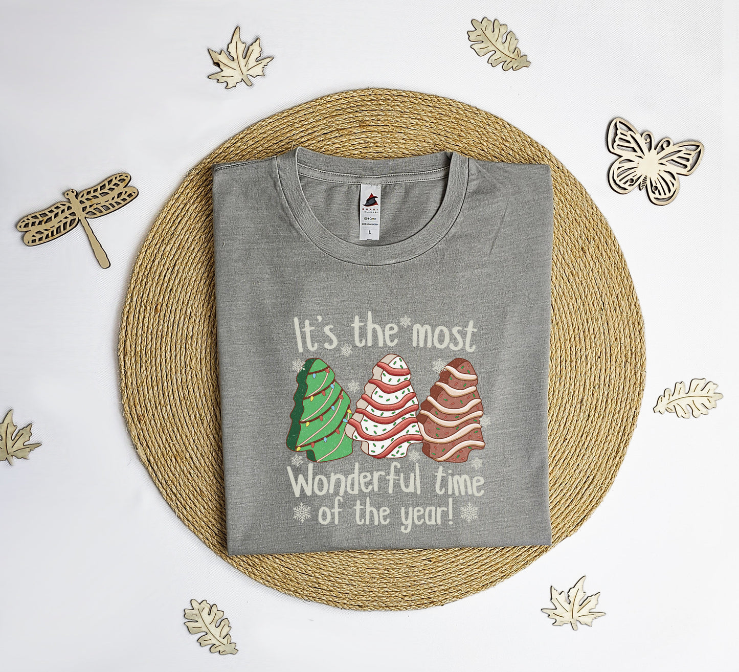 It's the most wonderful time of the year Vintage T-Shirt, Retro Christmas tee shirt, Xmas tree cake shirt, xmas gift T-shirt.