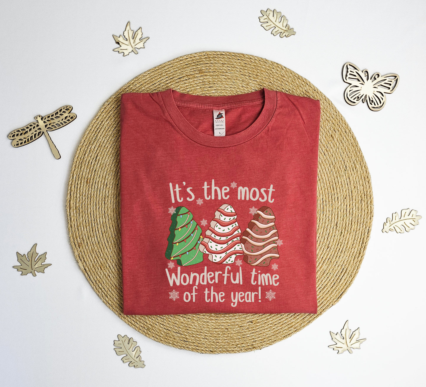 It's the most wonderful time of the year Vintage T-Shirt, Retro Christmas tee shirt, Xmas tree cake shirt, xmas gift T-shirt.