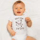 Holy cow I'm cute baby Onesie® baby calf baby Onesie®, cute farm animal newborn body suit. newborn baby gift.
