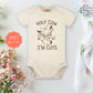 Holy cow I'm cute baby Onesie® baby calf baby Onesie®, cute farm animal newborn body suit. newborn baby gift.