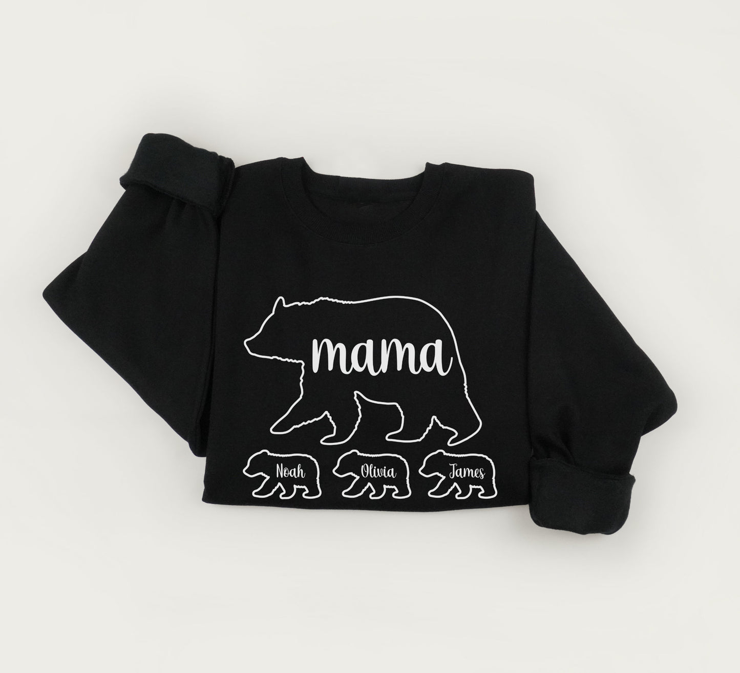 Personalized mama day sweatshirt, mothers day bear crewneck sweater, Mama crewneck sweatshirt, Mothers day gift.